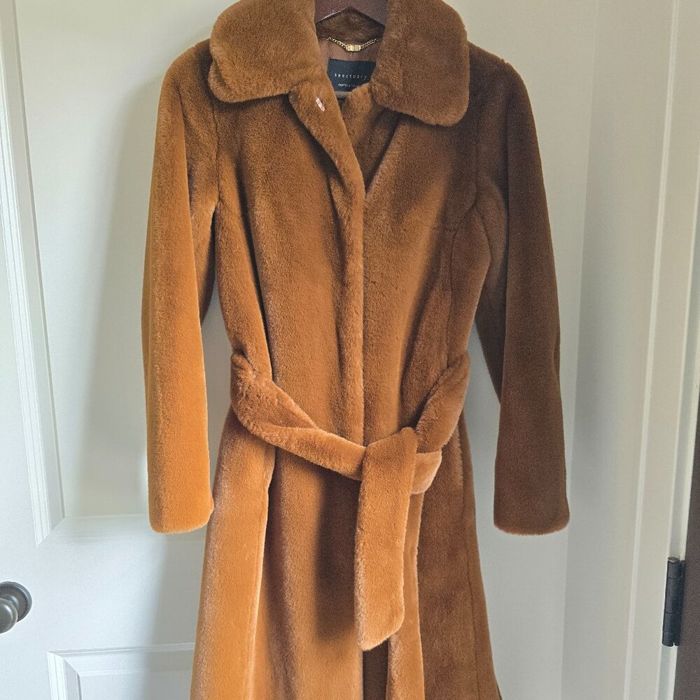 Sanctuary faux fur brown teddy coat